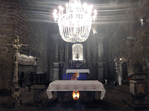Capilla de sal, dentro de las minas Wieliczka