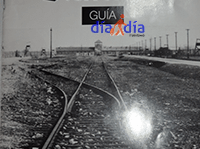 Guía explicativa con mapa del campo de concentración Auschwitz-Birkenau
